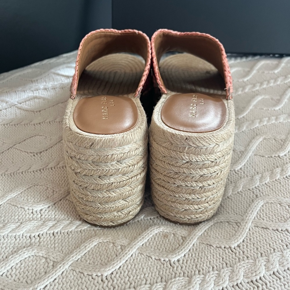 Marc Fisher Pink Woven Wedge platform Sandals Designer Women’s Size 9 - Picture 10 of 14